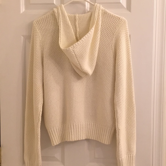 talbots girls cotton zip up sweater with hood - Picture 3 of 3